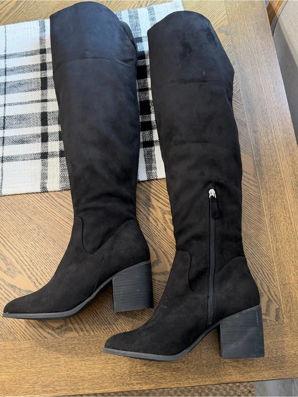 BP Luke FAB over the knee boot black vegan suede - size 8.5